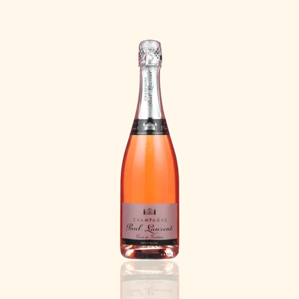 Bottle of Paul Laurent champagne on a white background