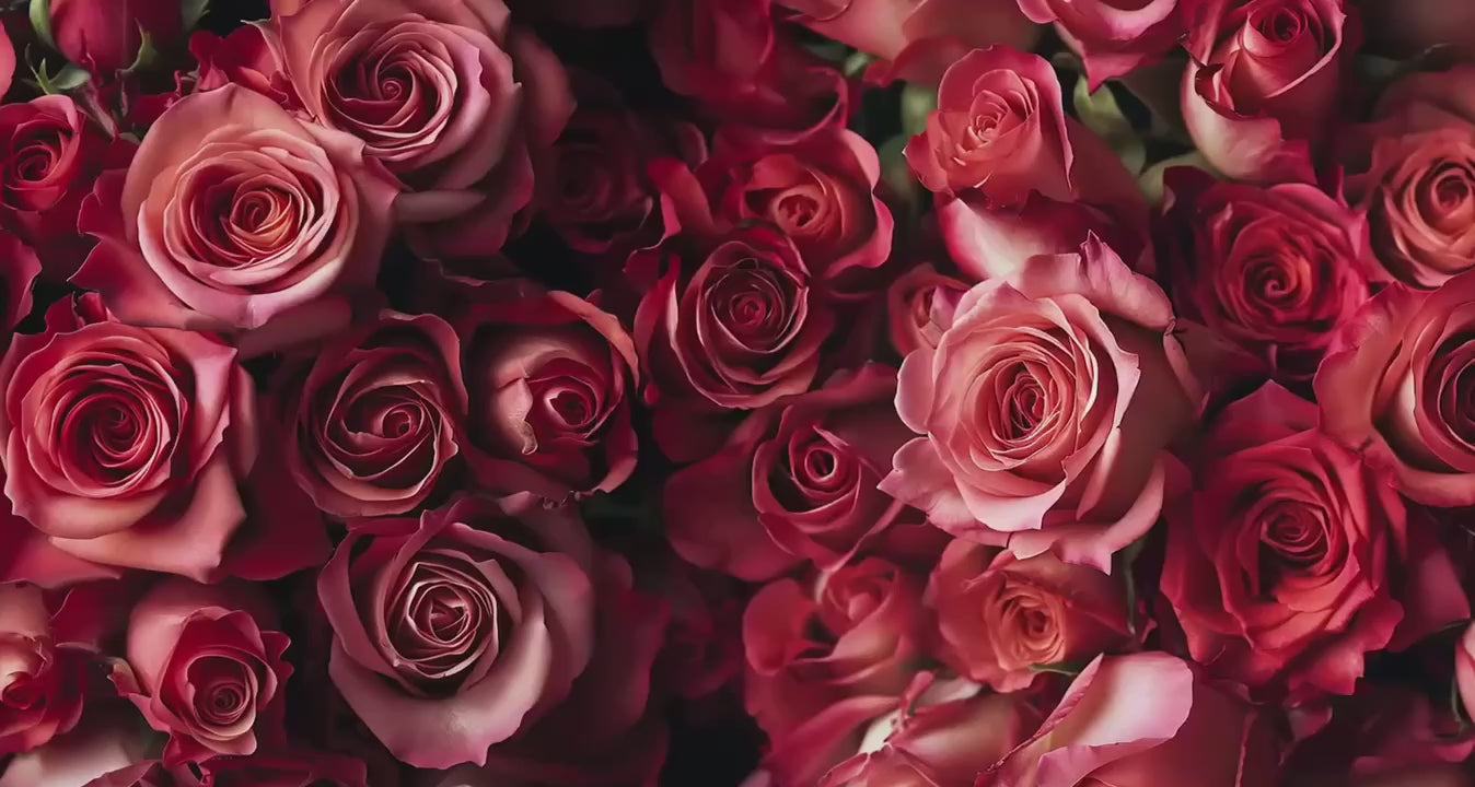 Load video: close up roses bouquet video