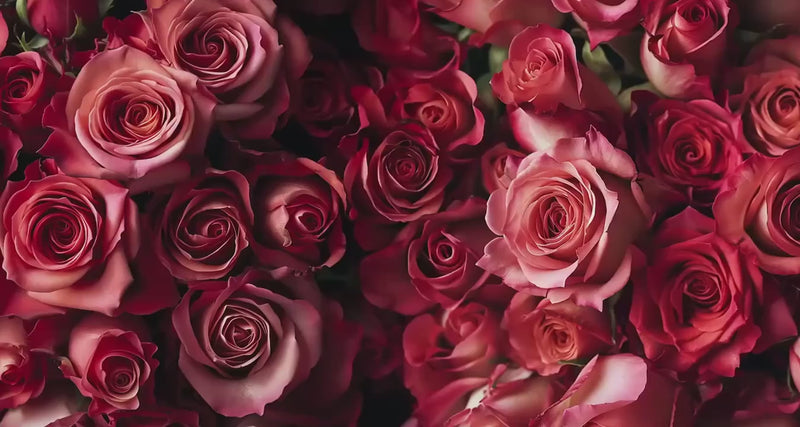 close up roses bouquet video